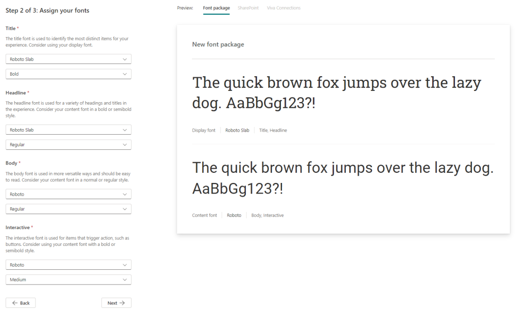 SharePoint Brand Center - create a font package