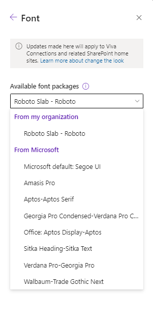 SharePoint Brand Center - Fonts