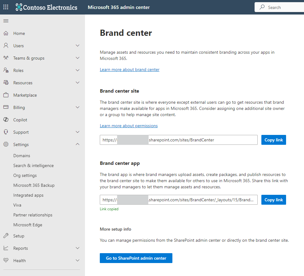 SharePoint Brand Center Aktivierung