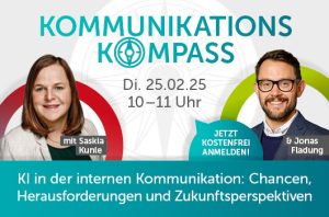 Beitragsbild für das Webinar KI in der internen Kommunikation