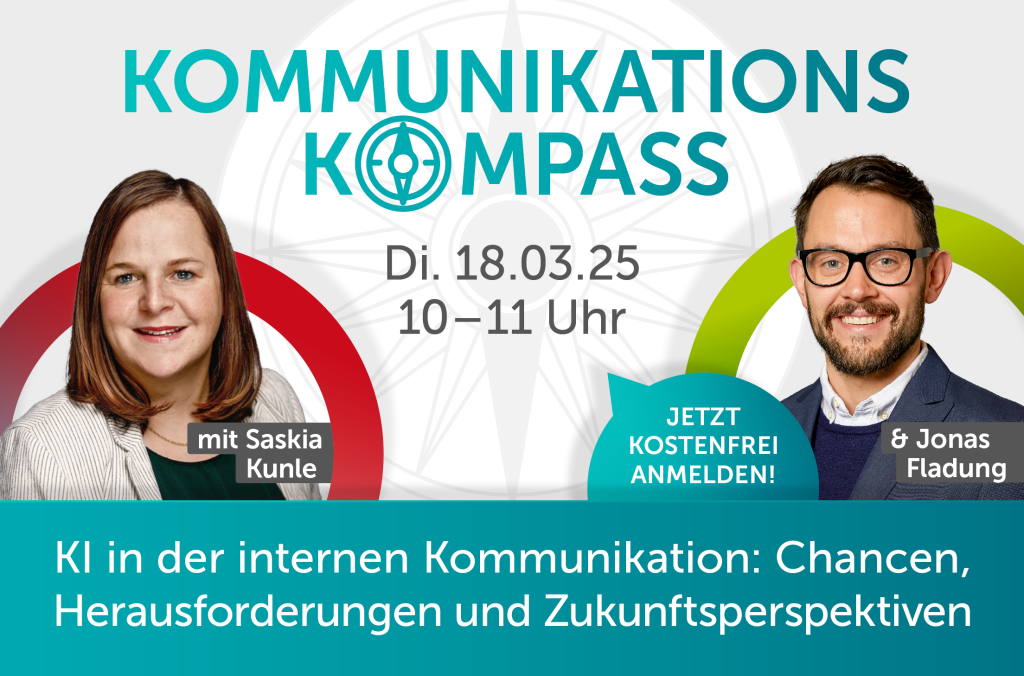 Terminverschiebung: Kommunikations-Kompass: KI in der internen Kommunikation – Chancen, Herausforderungen und Zukunftsperspektiven